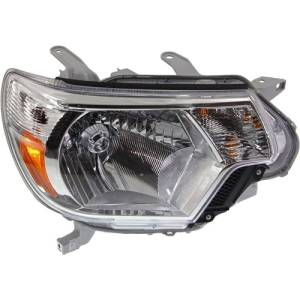 2012 2013 2014 2015 Tacoma Front Headlight Lens Cover Assembly Chrome Bezel -Right Passenger 12, 13, 14, 15 Toyota Tacoma New Replacement Headlight Lens Cover With Chrome Bezel For Your Tacoma -Replaces Dealer OEM 81110-04181