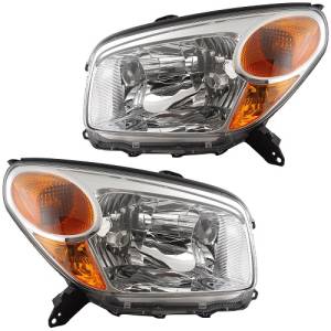 2004, 2005 Toyota Rav4 Headlights New Pair Set Headlamp Lens Assemblies Replacement Front Lens Covers For Your Toyota Rav4 SUV - Replaces Dealer OEM 81106-42280, 81105-42280