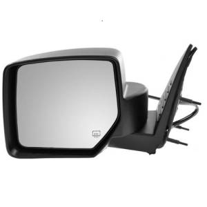 2008, 2009, 2010, 2011, 2012 Jeep Liberty Side Mirror Power Operated Heated Mirror Glass Black Textured Cap New Replacement Electric Side View Mirror 08, 09, 10, 11, 12 Liberty -Replaces Dealer OEM 57010185AF, 57010185AE