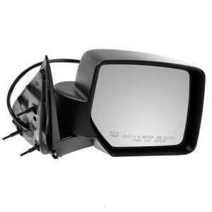 2008, 2009, 2010, 2011, 2012 Jeep Liberty Side Mirror Power Operated Heated Mirror Glass Black Textured Cap New Replacement Electric Side View Mirror 08, 09, 10, 11, 12 Liberty -Replaces Dealer OEM 57010078AF, 57010078AE