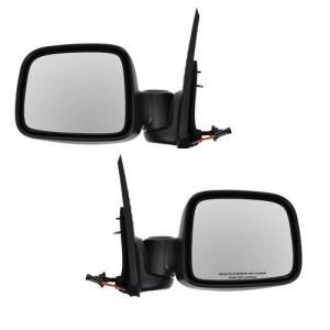 2002, 2003, 2004, 2005, 2006, 2007 Jeep Liberty Side Mirror Power Black Textured Cap New Replacement 02, 03, 04, 05, 06, 07 Liberty Electric Operated Side View Mirror Glass -Replaces Dealer OEM 55155843AI, 55155841AG, 55155839AI, 55155842AI, 55155840AG