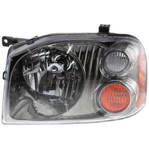 2001, 2002, 2003, 2004 Nissan Frontier Headlamp Lens Assembly New Left Driver Headlight Black Smoked Chrome Front Lens Cover For Your 01, 02, 03, 04 Frontier Pickup Truck -Replaces Dealer OEM 26060-8Z326