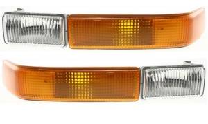 1998-2004 S10 Pickup (With fog lights) Park Turn Signal Lights -Driver and Passenger Set 98, 99, 00, 01, 02, 03, 04 Chevy S10 Pickup