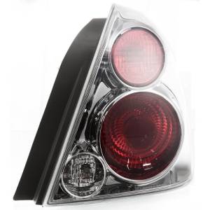 2005, 2006 Nissan Altima Tail Light Assembly New Replacement Rear Brake Lamp Passenger Side Stop Lens Cover With Chrome Trim For 05, 06 Altima -Replaces Dealer OEM 26550-ZB025