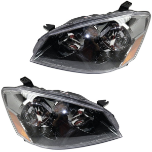 2005, 2006 Nissan Altima Front Headlight Lens Cover Assemblies New Replacement 05 06 Altima Headlamp Lens Cover At Low Prices -Replaces Dealer OEM 26060-ZB525, 26010ZB525