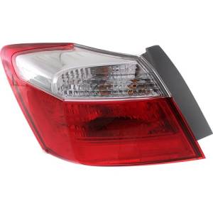 2013, 2014, 2015 Honda Accord Tail Light Lens Assembly New Driver Side Brake Lamp Lens Replacement Rear Stop Light Cover Accord Sedan -Replaces Dealer OEM 33550-T2A-A01