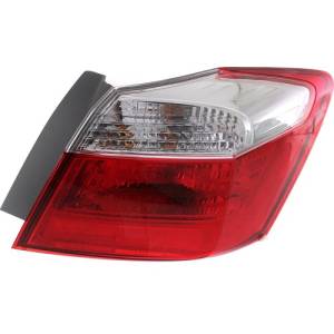 2013, 2014, 2015 Honda Accord Tail Light Lens Assembly New Passenger Side Brake Lamp Lens Replacement Rear Stop Light Cover 13, 14, 15 Accord Sedan -Replaces Dealer OEM 33500-T2A-A01