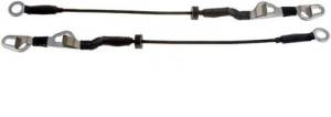 2004-2012 Chevy Colorado Tailgate Cables -PAIR 2004, 2005, 06, 07, 08, 09, 10, 2011, 2012 Chevy Colorado Step Side And Standard Side Truck Bed Rubber Coated Steel Tailgate Cables