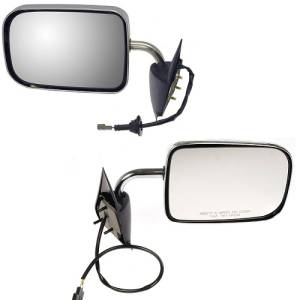 1994-1997 Dodge Pickup Old Style Door Mirror Power Chrome -Driver and Passenger Set 94, 95, 96, 97 Dodge Truck