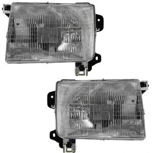 2000, 2001 Nissan Xterra Headlight Assembly New Replacement Headlight And Headlamp -Driver and Passenger Set 00, 01 Nissan Xterra -Replaces Dealer OEM Number 26060-3S525, 26060-7B425, 26010-3S525, 26010-7B425