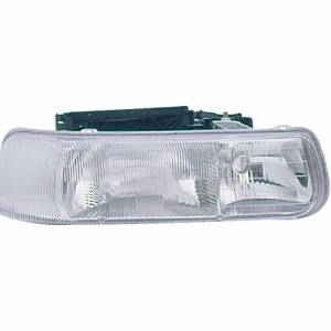 1999, 2000, 2001, 2002 Chevy Silverado Headlight Assembly New Replacement Stock Headlamp Lens Cover For 1500, 2500, 3500 Silverado Pickup 99, 00, 01, 02 -Replaces Dealer OEM 16526134