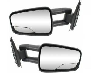 1999-2007* Sierra Manual Extending Tow Mirror with Spotter Glass -Pair 1999, 2000, 2001, 2002, 2003, 2004, 2005, 2006, 2007 Sierra