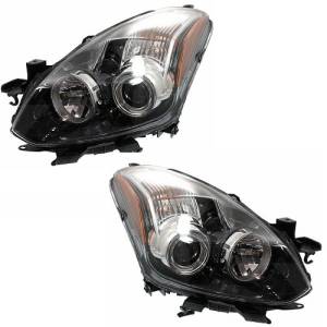 2010, 2011, 2012, 2013 Nissan Altima Coupe Front Headlight Lens Cover Assemblies New Replacement 10, 11, 12, 13 Altima Headlamp Lens Cover At Low Prices -Replaces Dealer OEM 26060-ZX10B, 26010-ZX10B