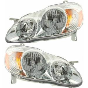 2003-2004* Corolla S Headlight Smoked Lens  Integrated Signal Side Light -Driver and Passenger 03 04* Corolla