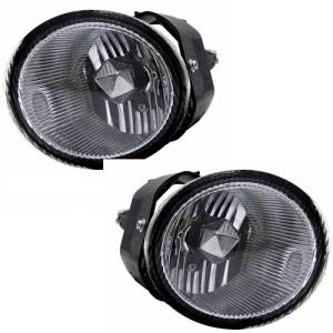 2002 Nissan Xterra Fog Lights New Replacement Front Bumper Mounted Driving Lamps Stock Lens Assemblies 02 Xterra -Replaces Dealer OEM 26155-2Y925, 26150-2Y925