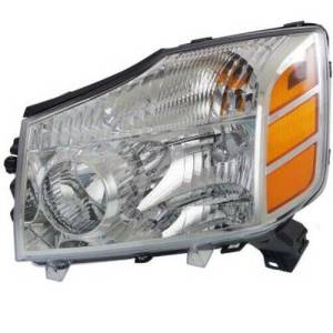 2004, 2005, 2006, 2007 Nissan Titan Headlight Lens Assembly New Replacement Driver Side Front Headlamp Lens Cover 04, 05, 06 Nissan Titan -Replaces Dealer OEM 26060-7S026