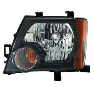 2005-2015 Xterra Front Headlight Lens Cover Assembly Black -Left Driver 05, 06, 07, 08, 09, 10, 11, 12, 13, 14, 15 Nissan Xterra