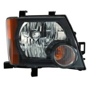 2005-2015 Xterra Front Headlight Lens Cover Assembly Black -Right Passenger 05, 06, 07, 08, 09, 10, 11, 12, 13, 14, 15 Nissan Xterra