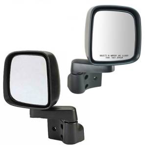 2003, 2004, 2005, 2006 Jeep Wrangler Mirror New Driver and Passenger Set Side Mirrors For Rear View Outside Door On Your Wrangler -Replaces Dealer OEM 55395061AD, 55395061AB, 55395067AB, 55395060AD, 55395060AB, 55395066AB