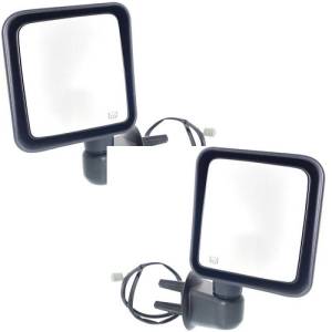 2014 Jeep Wrangler Mirror New Driver and Passenger Side Mirrors Power Heated For Rear View Outside Door On Your 2014 Wrangler -Replaces Dealer OEM 68229611AA, 68229612AA