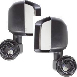 2011, 2012, 2013 Jeep Wrangler Mirror New Driver and Passenger Side Mirrors Power Heated For Rear View Outside Door On Your Wrangler -Replaces Dealer OEM 5182175AA, 5182174AA
