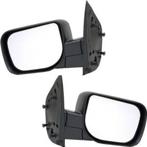 2004-2014 Titan Manual Operated Outside Door Mirror -Driver and Passenger Set 04, 05, 06, 07, 08, 09, 10, 11, 12, 13, 14 Nissan Titan