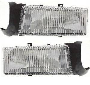 1998, 1999, 2000, 2001, 2002, 2003 Dodge Durango Headlights New Replacement Stock Headlamp Covers Pair Set Lens Assemblies For 98, 99, 00, 01, 02, 03 Durango -Replaces Dealer OEM 55055171AE, 55055170AE