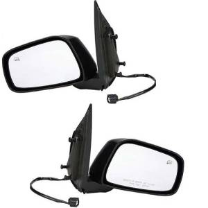 2005, 2006, 2007, 2008, 2009, 2010, 2011, 2012 Nissan Pathfinder Driver and Passenger Side Mirrors Power Heat Black Textured Cap New Replacement Electric Side View Mirror For Outside Door -Replaces Dealer OEM 96302-9BE0C, 96301-9BE0C