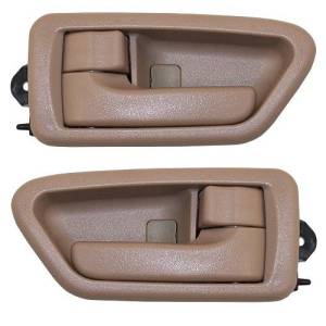 1997-2001 Camry Inside Door Pull Tan with Trim Bezel -Driver and Passenger Set 97, 98, 99, 00, 01 Toyota Camry