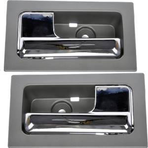 2009-2014 Ford F150 Truck Inside Door Handles Pull Gray and Chrome -Driver and Passenger Set 09, 10, 11, 12, 13, 14 Ford F150