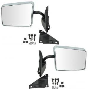 1991-1994 Bravada Side View Door Mirrors Manual Chrome -Driver and
