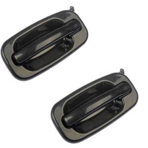 2000-2006 Suburban Outside Door Handle Pull Smooth Black -Driver and Passenger Rear Set 00, 01, 02, 03, 04, 05, 06 Chevy Suburban