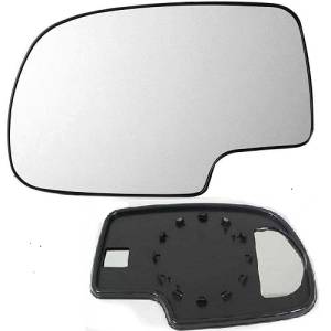 2002-2006 Avalanche Replacement Mirror Glass With Backer -Left Driver 02, 03, 04, 05, 06 Chevy Avalanche