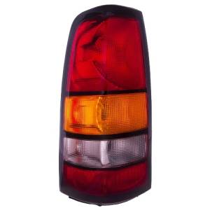 2004, 2005, 2006, 2007 GMC Sierra Tail Light Assembly New Replacement Stock Brake Lamp Driver Side Rear Stop Lens Cover 1500, 2500, 3500 Sierra Pickup Truck Replaces Dealer OEM Number 19169021