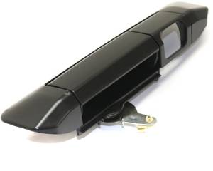 2009, 2010, 2011, 2012, 2013, 2014, 2015 Toyota Tacoma Pickup Truck Tailgate Handle with Camera access -09, 10, 11, 12, 13, 14, 15 Replacement Tacoma Pickup Tailgate Handle Smooth Black -Replaces Dealer OEM 6909004020 -camera access view