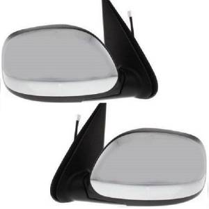 2004, 2005, 2006 Toyota Tundra SR5 Mirrors New Replacement Chrome Side Electric Mirrors Rear View Outside Door 04, 05, 06 Toyota Tundra SR5 Double Cab -Replaces Dealer OEM 87940-0C150, 87910-0C100