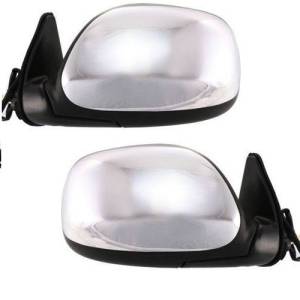 2000 2001 2002 2003 2004 2005 2006 Tundra Side View Door Mirror Power Chrome -Driver and Passenger Set 00, 01, 02, 03, 04, 05, 06 Toyota Tundra New Replacement Mirrors -Replaces Dealer OEM 879400C040