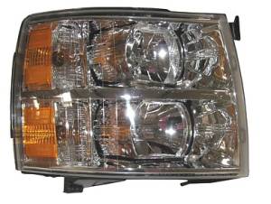 2007*, 2008, 2009, 2010, 2011, 2012, 2013, 2014* Chevy Silverado Headlight Assembly New Replacement Headlamp Lens Cover For 1500, 2500, 3500 Silverado Pickup 07*, 08, 09, 10, 11, 12, 13, 14* -Replaces Dealer OEM 22853028