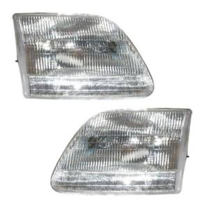 1997, 1998, 1999, 2000, 2001, 2002 Ford Expedition Headlights Replacement Headlamp Lens Covers Assemblies 97, 98, 99, 00, 01, 02 Expedition -Replaces Dealer OEM 3L3Z 13008 DA, F85Z 13008 BA, 3L3Z 13008 CA, F85Z 13008 AA