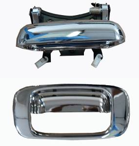 1999-2007* Chevy Silverado Chrome Tailgate Handle and Bezel -1999, 2000, 2001, 2002, 2003, 2004, 2005, 2006 2007 -Cross Reference OEM 15997911, 15188001, 15228539, 15228540