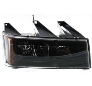 2004-2012 Canyon Front Headlight Lens Cover Assembly Black -Right Passenger 04, 05, 06, 07, 08, 07, 08, 09, 10, 11, 12 GMC Canyon
