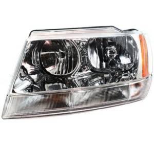 1999-2004 Grand Cherokee Limited Headlight Lens Cover Assembly -Left Driver 99, 00, 01, 02, 03, 04 Jeep Grand Cherokee