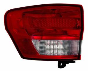 2011, 2012, 2013 Jeep Grand Cherokee Tail Light Assembly New Replacement Driver Side Rear Brake Light Lens Cover With Sockets For 11, 12, 13 Grand Cherokee -Replaces Dealer OEM 55079421AG