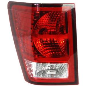 2007, 2008, 2009, 2010 Jeep Grand Cherokee Tail Light Assembly New Replacement Driver Side Rear Brake Lamp Lens Cover With Sockets For 07, 08, 09, 10 Grand Cherokee -Replaces Dealer OEM 55079013AC