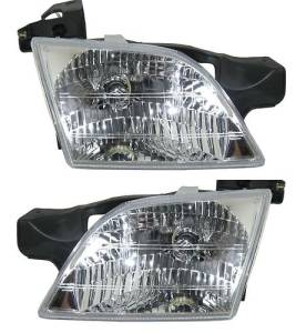 1997-2004 Silhouette Front Headlight Lens Cover Assemblies -Driver and Passenger Set 97, 98, 99, 00, 01, 02, 03, 04 Olds Silhouette