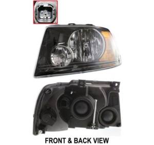 2003-2006 Ford Expedition Headlamp Lens Assemblies Black -Set