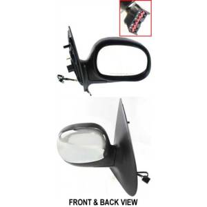 1997-2002 Expedition Power Heat Mirrors Chrome -Pair 97, 98, 99, 00, 01, 02 Expedition