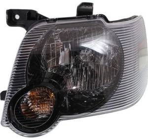 2006-2010 Explorer Front Headlight Lens Cover Assembly Smoked -Left Driver 06, 07, 08, 09, 10 Ford Explorer SUV