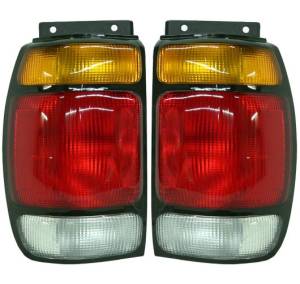 1997 Mountaineer Rear Tail Light Brake Lamps -Driver and Passenger Set 97 Mercury Mountaineer -Replaces Dealer OEM F67Z13405AA, F67Z13404AA