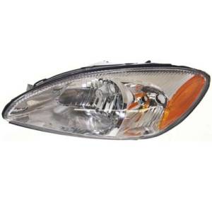2000, 2001, 02, 03, 04, 05, 2006, 2007 Ford Taurus Stock Headlight Replacement Lens Cove Assembly -Left Driver Taurus Headlamp Lens Cover Assembly Chrome Bezel -Replaces Dealer OEM 1F1Z 13008 AB